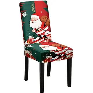 Coonoor Stuhlhusse Elastischer Stuhlhusse, Weihnachts-Stuhlhusse