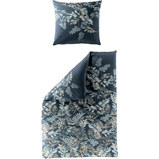 BIERBAUM 4091 Mako-Satin Blau 135 x 200 cm + 80 x 80 cm