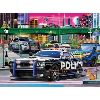 Ravensburger - Kinderpuzzle - XXL-Puzzle mit 150 Teilen - Polizeistreife - Ab 7 Jahren - Hochwertiges Puzzle - Dicker und haltbarer Karton - Fahrzeug - 13412
