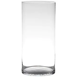 Hakbijl Dekoglas, Vase Zylinder Luna H. 40cm D. 18,5cm transparent rund Glas Hakbijl