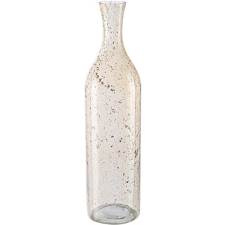 Flaschenvase Aus Glas Marble Finish  Vanille  47X12 Cm (Größe: Groß), groß