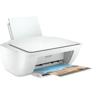 HP DeskJet 2320 All-in-One Farbe Drucker, Kopierer, Scanner, Thermal Inkjet, Farbdruck, 4800 x 1200 DPI, Farbkopieren, A4, Weiß - Weiß