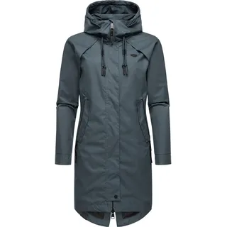 Ragwear langer wasserdichter oversized Damen Übergangsmantel Parka mit Kapuze Rejany YOUMODO Dark Grey Gr. XL - XL