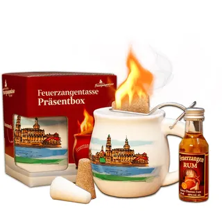 Feuerzangentasse 1er-Set, mit Rum, Weiß/Dresden - für Feuerzangenbowle