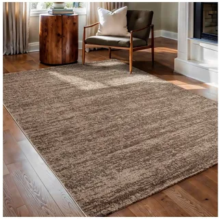 Sanat Oslo Kurzflorteppich 80 x 150 cm Braun