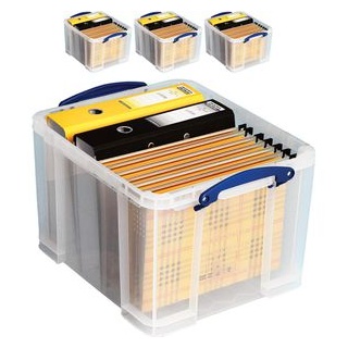 Really-Useful-Box Aufbewahrungsbox BP335C, 35L, mit Deckel, Kunststoff, 48 x 39 x 31cm, 3 Stück