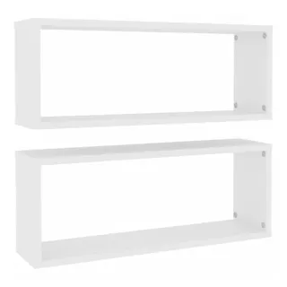vidaXL Würfelregale 2 Stk. Weiß 60x15x23 cm Holzwerkstoff