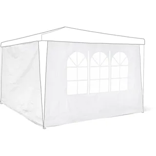 Relaxdays Seitenwand für Pavillon 3 x 3 m 2 Stück 0,5 x 2,90 x 1,90 m Weiß