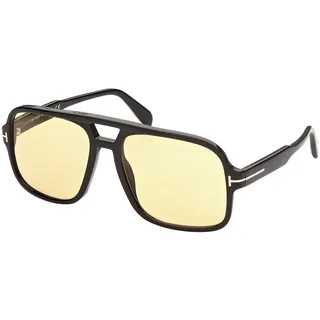 Tom Ford Sonnenbrillen FALCONER-02 FT0884 SHINY BLACK/BROWN YELLOW 60/18/140 Unisex