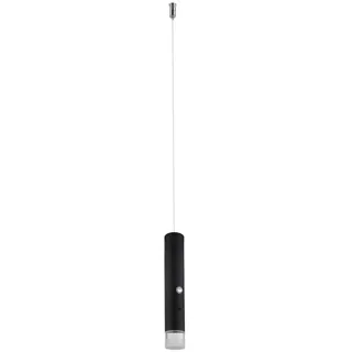 GLOBO LIGHTING LED Pendelleuchte, Dimmfunktion, LED fest integriert, Warmweiß, 2in1 Akku-Lampe Schwarz: Hängelampe einflammig & Taschenlampe, Ø 3,8cm schwarz