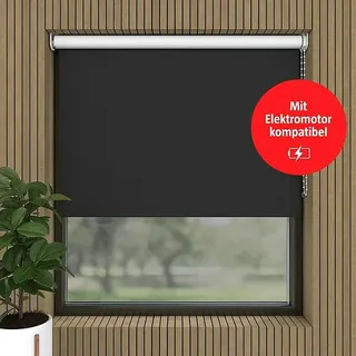 Verdunkelungsrollo  (B x H: 200 x 190 cm, Schwarz)