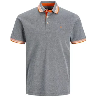 Jack & Jones Poloshirt Polo Shirt JJEPAULOS Sommer Hemd Kragen Pique Cotton (1-tlg) 3613 in Grau grau XS