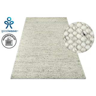 OTTO home Wollteppich OTTO HOME "Wolly, Wolle" Gr. 8, beige (naturgrau), B:300cm H:14mm L:400cm, Wolle, Teppiche, handgewebt, Handweb Teppiche, Wohnzimmer, Schlafzimmer, Esszimmer