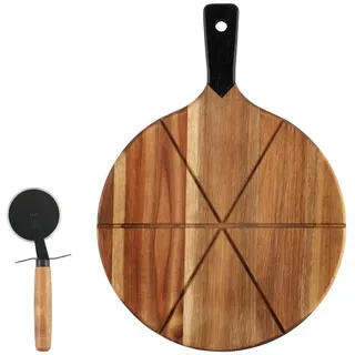 Pizzabrett, Braun, Holz, 30.5x42.5x4 cm, Backen, Backformen, Backbleche