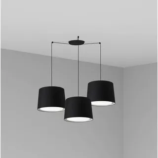FARO Conga 3-flg. 3xE27 15 W  Durchmesser  Schwarz/Stahl