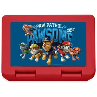 Spreadshirt Paw Patrol Pawsome Team Brotdose Lunchbox, One size, Rot
