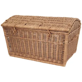 Truhe aus Weide braun, Korbtruhe 60cm. Weidenkorb, Weidentruhe Koffer Rattan Wäschetruhe Wäschekorb
