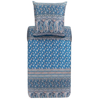 Bassetti Bettwäsche, Blau, Textil, Ornament, 200 cm, Textiles Vertrauen - Oeko-Tex®, pflegeleicht, bügelleicht, Schlaftextilien, Bettwäsche, Bettwäsche