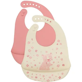 CelaVi Silicon Bib (2-pack) brandied apricot (5272) ONESIZE