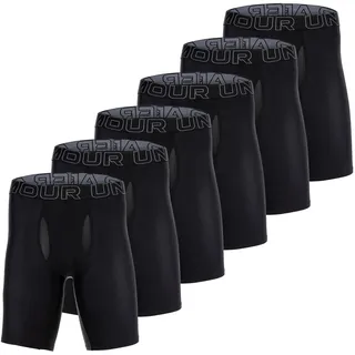 Under Armour Performance Tech Long Boxer Schwarz XXL 6er Pack