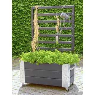 Plus Blumenkasten Cubic 87 x 50 x 130 cm Schwarz