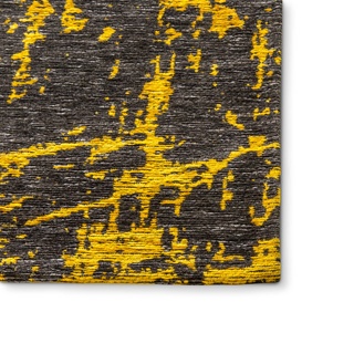Vintage Teppich Scroom 170 x 240 cm Mischgewebe Gold, Schwarz Gold /