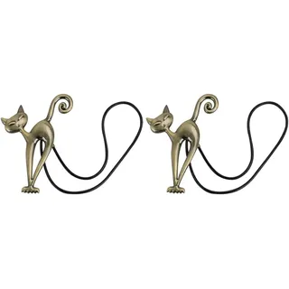 Bebusingoto 2-teiliges Set Magnetischer Gardinenhalter, Magnetische Gardinenclips, Gardinenclips Mit Hübschem Katzenmuster, Gardinenzubehör Für Zuhause, Wohnzimmer, Schlafzimmer, Büro