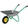 Air Tyre Metallschubkarre grau