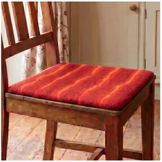 Guru-Shop Meditationskissen Filz Stuhlauflage, Boho Sitzkissen,.. rot