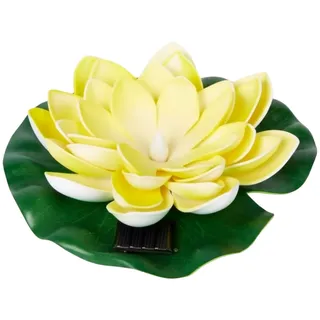 TaimeiMao Solar Seerose Schwimmend, Lotus Laterne17.5x6cm (Gelb) | Schwimmende Lotuslichter,Solarlampen für Außen,Solar Lotusblüte,Künstliche Seerosen,für Gartenlichter und Teichbeleuchtung