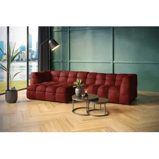 KAWOLA Sofa ROSARIO Ecksofa Velvet bordeaux