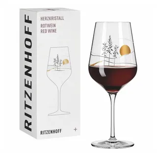 Ritzenhoff Rotweinglas Herzkristall 008, Kristallglas bunt