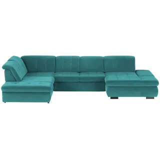 Lounge Collection Wohnlandschaft  Spencer , türkis/petrol , Maße (cm): B: 382 H: 102 T: 260.0