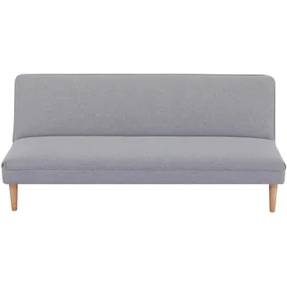 Mid.you Schlafsofa, Hellgrau, Textil, Birke, vollmassiv, 3-Sitzer, 180x77x87 cm, Bsci, Liegefunktion, Wohnzimmer, Sofas & Couches, Schlafsofas, Klappsofas