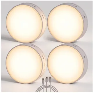 NORTHPOINT LED Akku Schranklichter Unterbauleuchte Spots 4er-Set Akzentbeleuchtung mit Bewegungsmelder