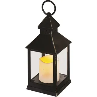 EMOS Antike Laterne mit LED Kerze 10,5 x 24 cm schwarz