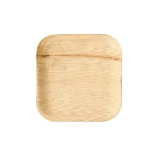 Papstar Teller Palmblatt eckig 18 cm x 18 cm 25 St. Natur
