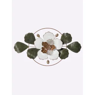 Wanddekoobjekt HEINE HOME, bunt (grün, goldfarben), B:89cm H:50cm T:6cm, Wanddekoobjekte