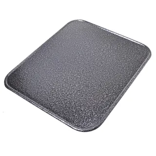 Aqbau® Kaminofen Bodenplatte - Bodenschutz für Feuerstellen, Kaminplatte, Kaminbodenplatte Ofen-Bodenblech Kaminöfen - Robuste Unterlegplatte - Pulverbeschichtung Stahl (Alt Silber, 41 x 48 cm)