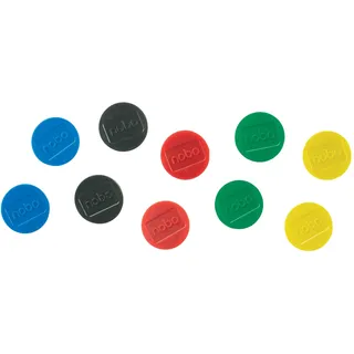 NOBO Magnete für magnetisches Whiteboards, 10 Stück, 38 mm Mehrfarbig,