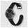 38 mm schwarz/silber, Sport Fluorelastomer-Armband schwarz/silber