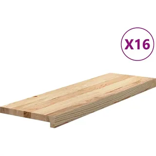 vidaXL Treppenstufen 16 Stk. 80x25x2 cm Massivholz Eiche