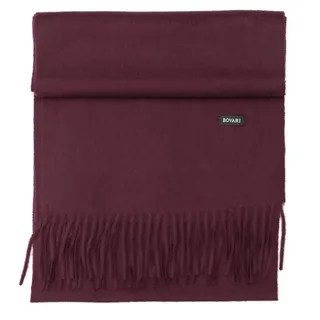 Bovari Kaschmirschal Kaschmir Schal Herren – 100% Kaschmir / Cashmere – Premium Qualität, 180 x 31 cm rot