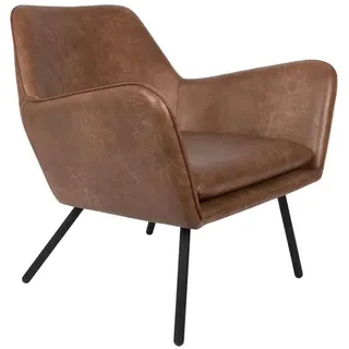 designline Sessel BON Kunstleder 80 x 78 x 80 cm Braun