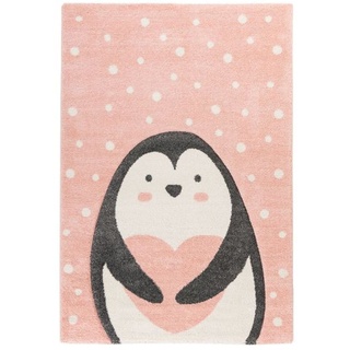 KAYOOM Kinder-Motivteppich (80cm x 150cm, Pinguin rosa)