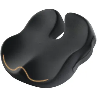 ProtoArc Ergonomisches Sitzkissen Bürostuhl Orthopädisch, Schwarz | Steißbeinkissen Memory Foam, Steißbein Sitzkissen mit Gleichmäßiger Druckverteilung, Ganztägigen Komfort für Rollstuhl, Auto