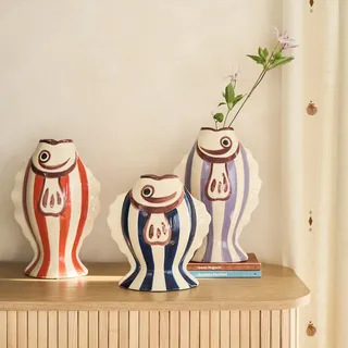 La Redoute Interieurs Vase In Fischform, Aus Keramik, Höhe 31 Cm, Fiska koralle