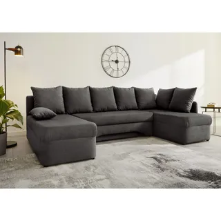 Jockenhöfer Wohnlandschaft Polyester U-Form 260 cm Grau
