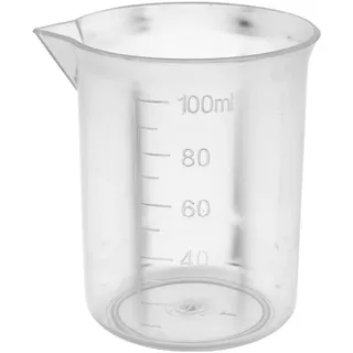 Smbcgdm 100 ml Wassermessbecher, leicht zu reinigen, rutschfest, nützlich, abgestufte Oberfläche, Messbecher 100 ml