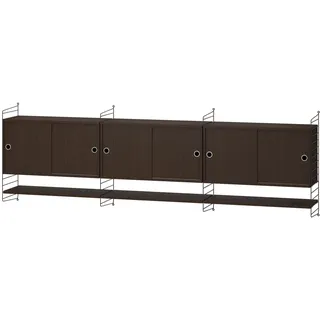 Sideboard wandmontage mit Regalböden Dunkelbraun Dunkle Eiche